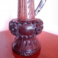 Свещник ръчна дърворезба, снимка 3 - Антикварни и старинни предмети - 34276767