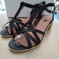 НАМАЛЕНИЕ-Дамски сандали естествена кожа м. 760 черни, снимка 2 - Сандали - 41061904