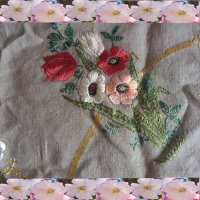 покривки за маса на една кука Бродирана покривка с цветя Тишлайфери Карета, снимка 1 - Покривки за маси - 36438328