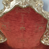 Кралско бароково кресло, снимка 2 - Дивани и мека мебел - 44574143