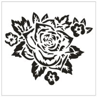Шаблон стенсил роза с листа скрапбук декупаж , снимка 2 - Други - 41227877