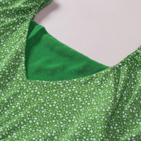 Дамски зелен топ с флорален принт, макси размери, снимка 8 - Корсети, бюстиета, топове - 44743388