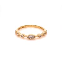 Златен дамски пръстен 1,44гр. размер:57 14кр. проба:585 модел:16699-3, снимка 1 - Пръстени - 40660460