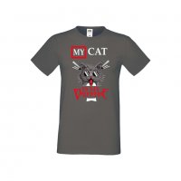 Мъжка тениска Свети Валентин My Cat Is My Valentine 3, снимка 6 - Тениски - 35715844