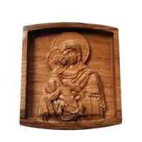 Икона Света Богородица-дърворезба, снимка 1 - Икони - 44261207