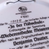 Баварски порцелан рисувана чиния, сертификат, снимка 7 - Антикварни и старинни предмети - 34521775