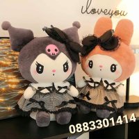 Готик кукла Плюшени Куроми и Мелоди Gothic Kuromi and Melody, снимка 2 - Плюшени играчки - 41474600