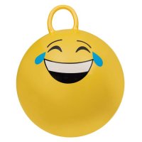 Промоция -50% отстъпка ! Подскачаща гумена топка с дръжкаSmiley Face Yellow, снимка 1 - Играчки за стая - 39911502