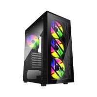 Кутия за компютър FORTRON CMT192 ATX MIDTOWER Fixed RGB, снимка 1 - Захранвания и кутии - 44558131