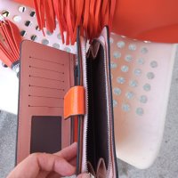 Страхотна дамска чанта и портмоне в оранжев цвят , снимка 4 - Чанти - 41565993