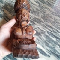 Продавам стара африканска дървена статуетка, снимка 6 - Антикварни и старинни предмети - 41346766