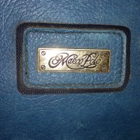 Куфар естествена кожа - Марко Поло син Marco Polo Suitcase, снимка 6 - Куфари - 34495696