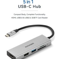 Висококачествен USB C  хъб 5 в 1 Модел KB0502, снимка 8 - Кабели и адаптери - 44206814