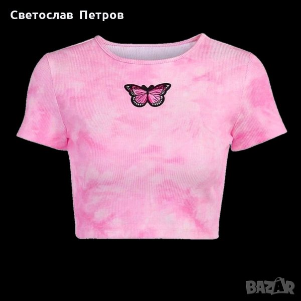 Нова Тениска Розова Пеперуда , снимка 1
