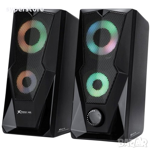 Speakers Тонколони за компютър, лаптоп и др. Xtrike Me SK-501 2 x 3W RGB Подсветка, снимка 1