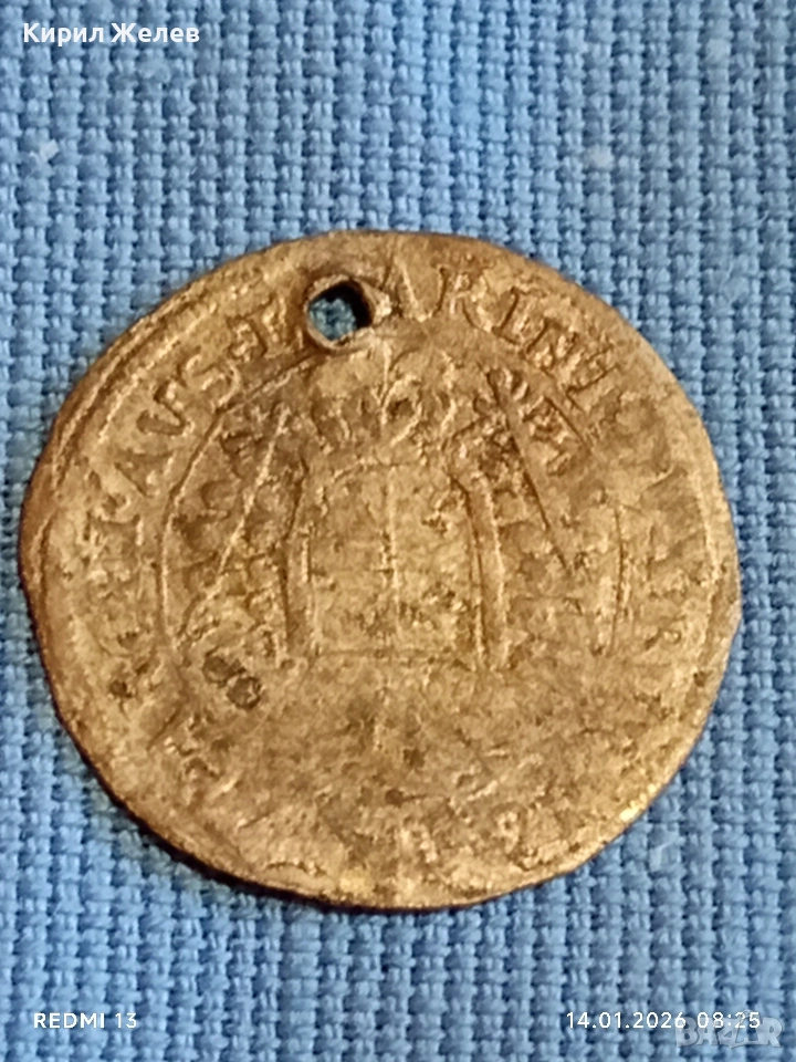 Сребърна монета 6 кройцера 1674г. Леополд първи Австрия рядка 52930, снимка 1