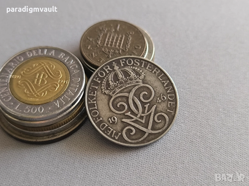 Mонета - Швеция - 5 йоре | 1946г., снимка 1