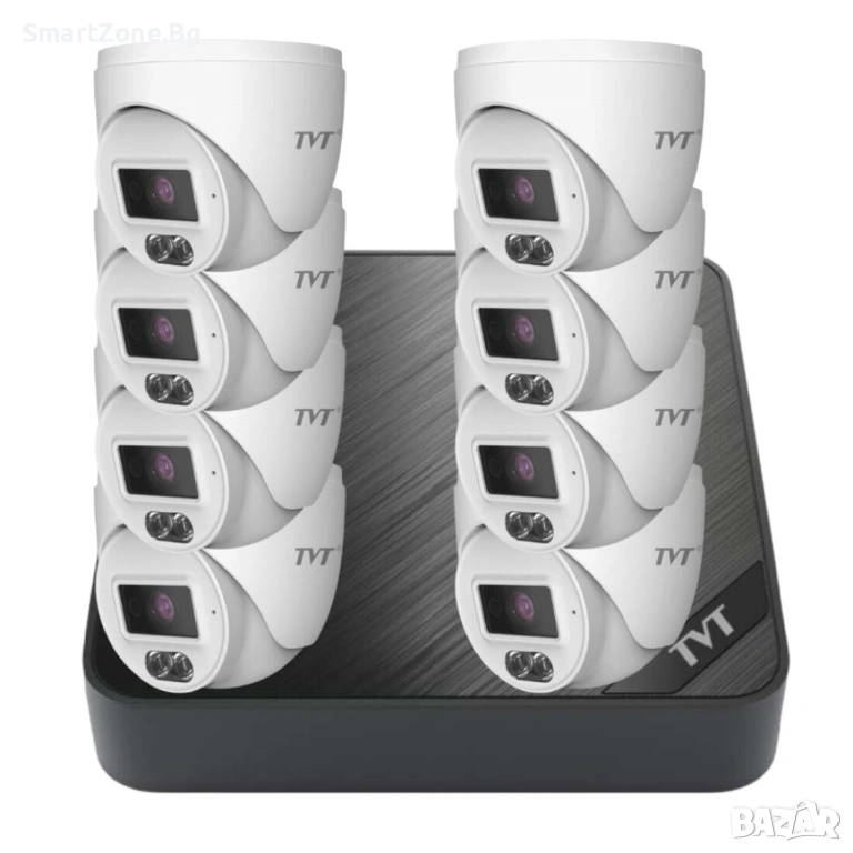 TVT комплект 8 куполни камери и NVR, снимка 1