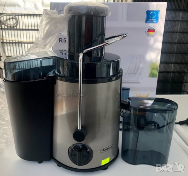 Сокоизстисквачка с филтър за плодове и зеленчуци + Кана за готовия сок, снимка 1