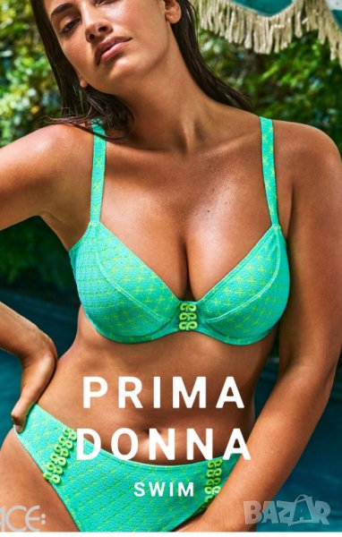 Prima Donna 90 D/ XXL- Луксозен бански в цвят мента с твърди чашки с банел , снимка 1