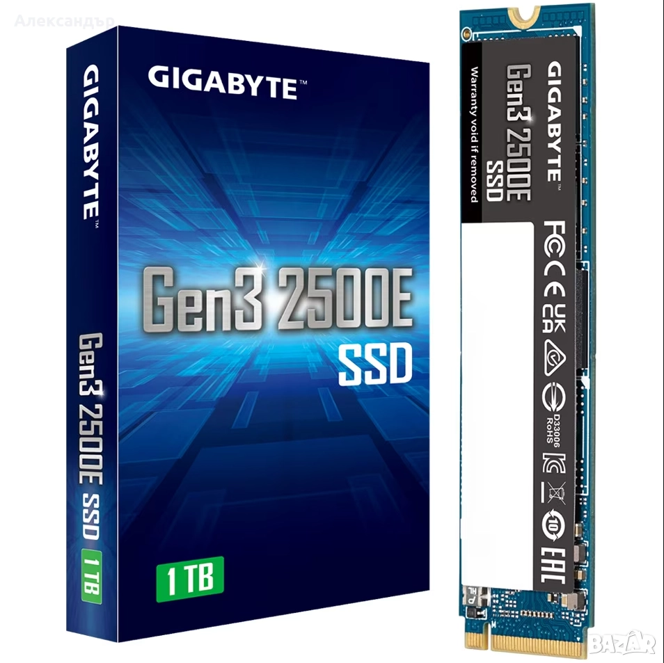 Чисто ново SSD Gigabyte AORUS 2500E G325E1TB 1 TB NVMe M.2 с ГАРАНЦИЯ, снимка 1