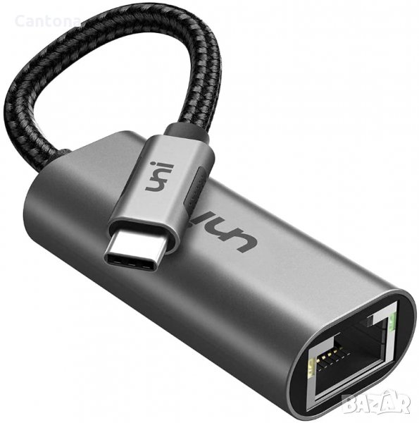 uNi USB C към Gigabit Ethernet адаптер, Realtek RTL8153, снимка 1