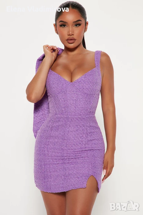 FASHION NOVA Комплект От Туид - Рокля и Сако, снимка 1