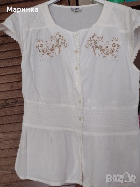 Много удобна ленена и елегантна блузка, снимка 1