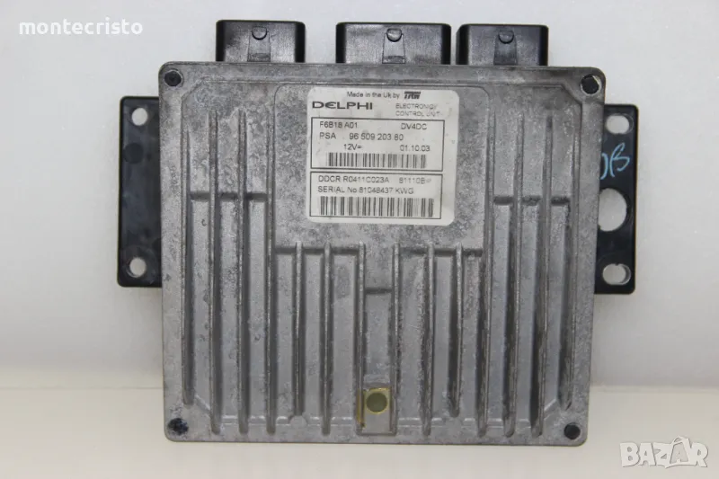 Моторен компютър Citroen C3 I (2002-2010г.) 96 509 203 80 / 9650920380 / F6B18 A01 DV4DC, снимка 1