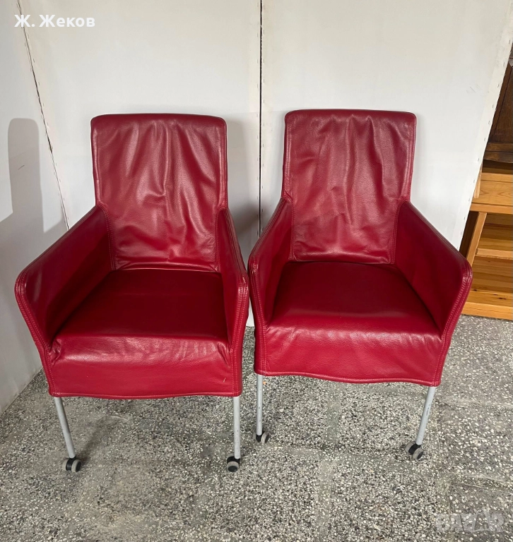 Два кожени стола, снимка 1