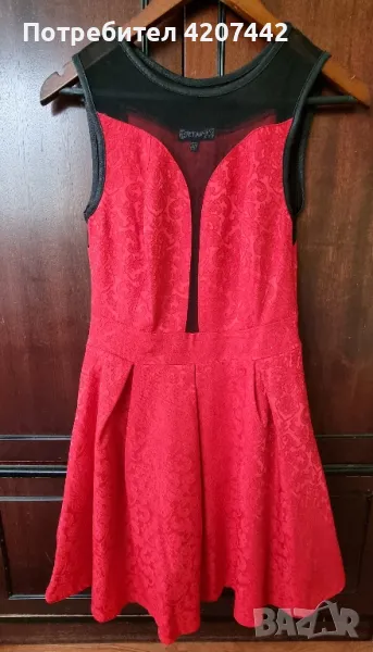 Дамска червена рокля, снимка 1