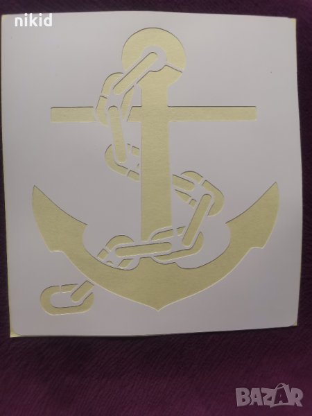 Котва стенсил шаблон спрей торта украса бисквитки фондан силиконов шаблон, снимка 1