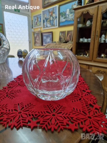 Антикварна немска кристална купа ваза масивна и тежка- NACHTMANN, снимка 1
