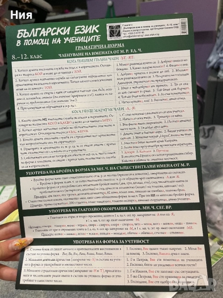 В помощ на ученика- помагало по български език на Арт Етърнал, Art Eternal , снимка 1
