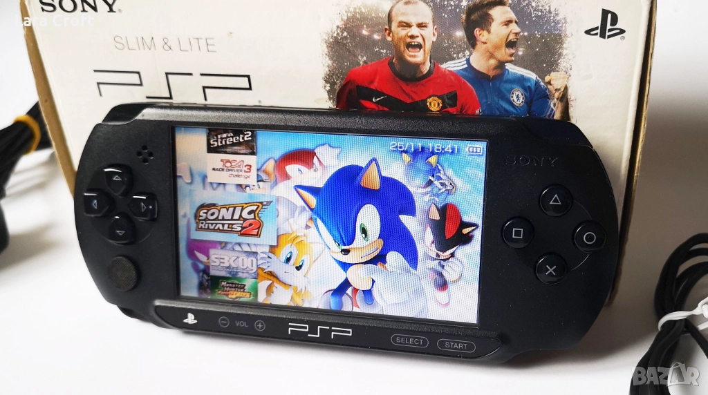 PSP E1004 Sonic Minecraft Crash PlayStation Portable ПСП с много игри, снимка 1
