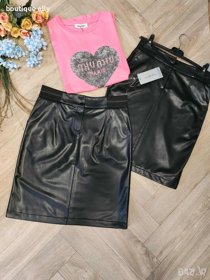 дамска кожена пола, снимка 1