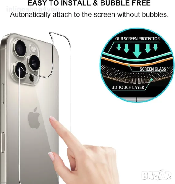 Стъклен Протектор за Гръб за Apple iPhone 16 Pro, снимка 1