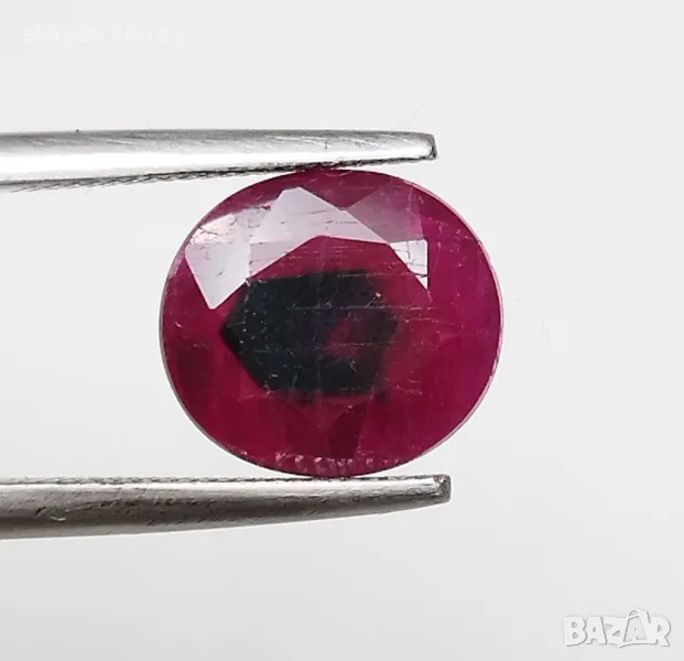 Рядък двуцветен сапфир в голям размер 3.08кт.! Сертифициран! Нов!, снимка 1