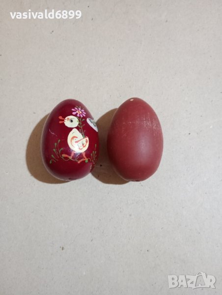 Две дървени великденски яйца , снимка 1