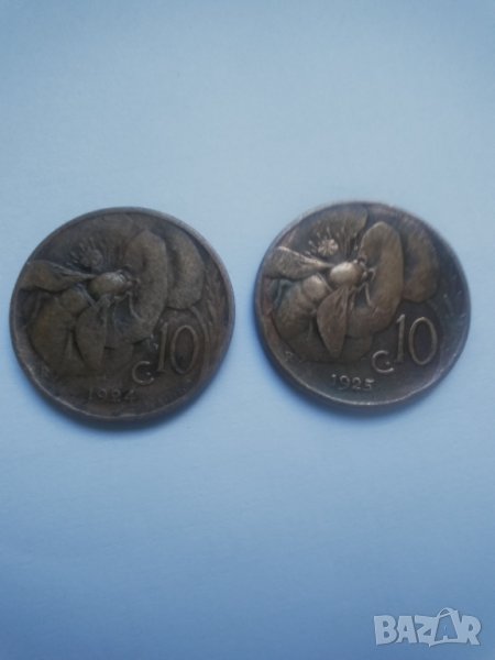 лот 10 четнтисими 1924г. и 1925г.Италия, снимка 1