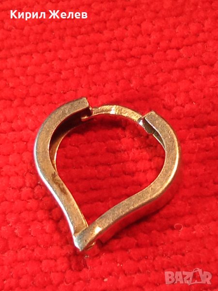 СЪРЦЕВИДНА РОМАНТИЧНА СРЕБЪРНА АРТ ОБЕЦА СРЕБРО 925 РЪЧНА БИЖУТЕРСКА ИЗРАБОТКА 38237, снимка 1