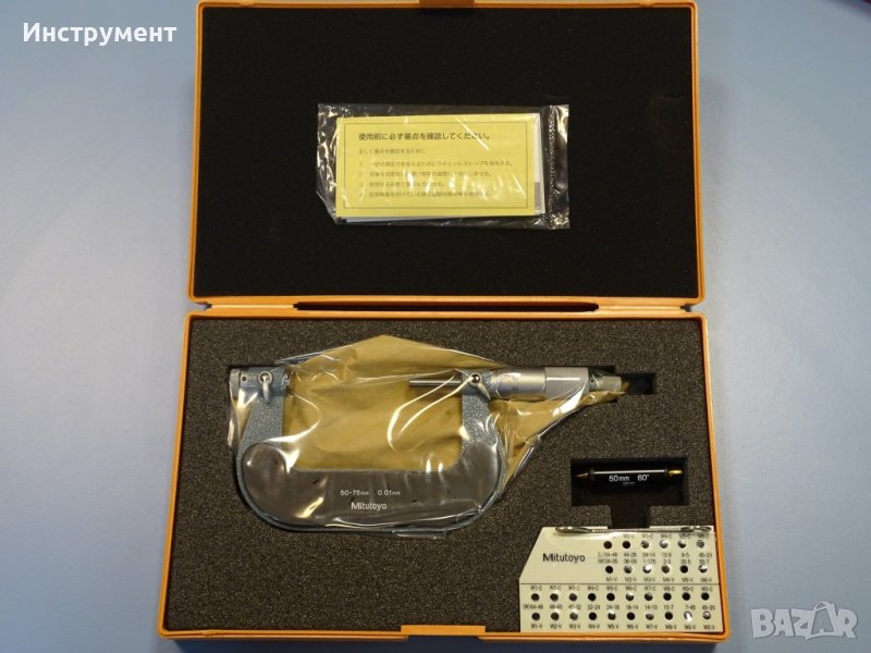 Микрометър резбомер Mitutoyo 126-127 (TMC-75) 50-75 mm, снимка 1
