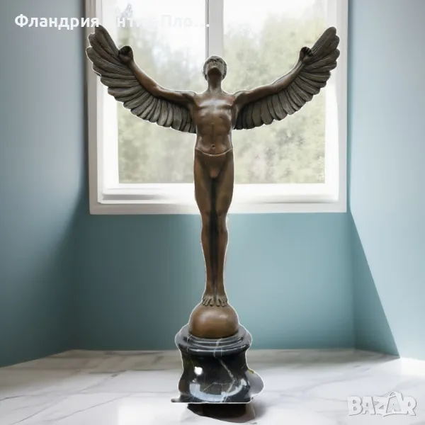 Бронзова статуетка - Икар , снимка 1