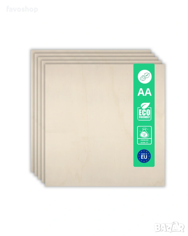 Шперплат липа 2мм 40×40 см – двустранно шлайфан, снимка 1