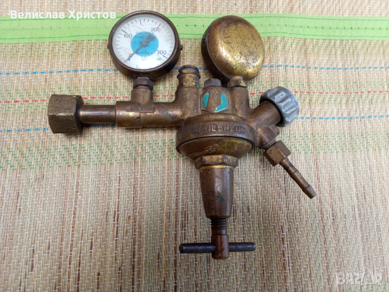 Ретро редуцир вентил за кислород GRIESHELM – Работещ, снимка 1