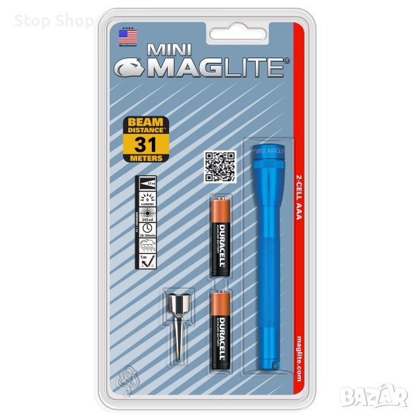 Фенер Mini MAGLITE® 2-Cell AAA син, блистер, снимка 1