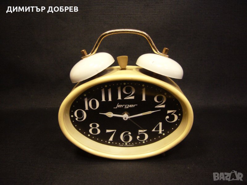 СТАР РЕТРО НАСТОЛЕН МЕХАНИЧЕН ЧАСОВНИК БУДИЛНИК JERGER GERMANY, снимка 1