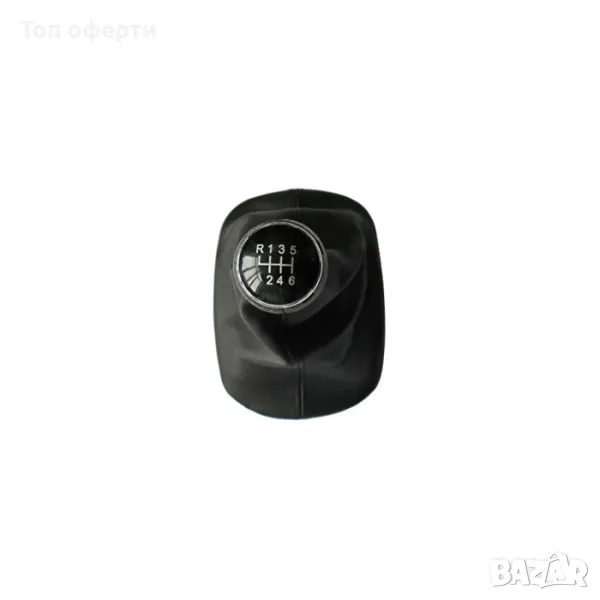 Топка за скоростен лост с маншон съвместима с Passat B6 3C (05-10) със 6 скорости - Black, снимка 1
