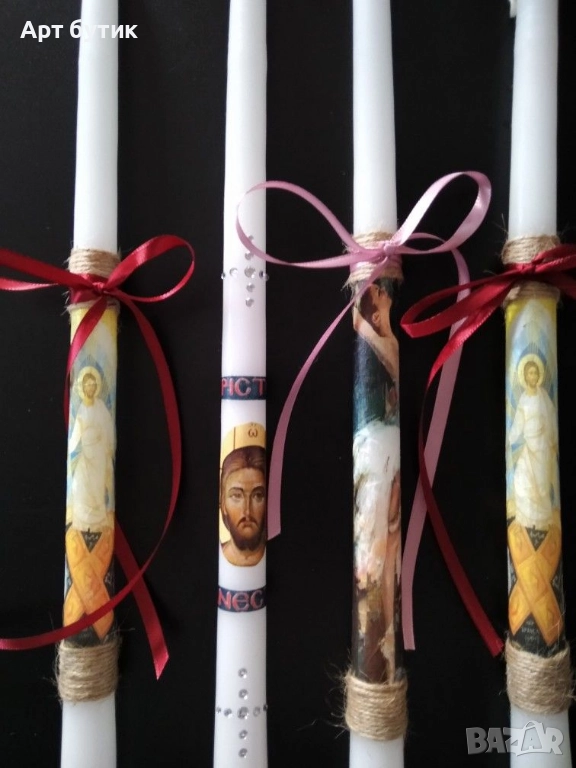 Декорирани свещи за Кръщене, снимка 1