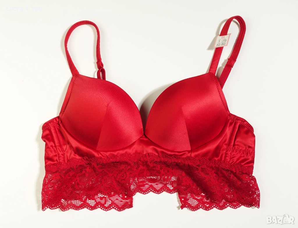 Tezenis 70B сутиен в червен наситен цвят, снимка 1